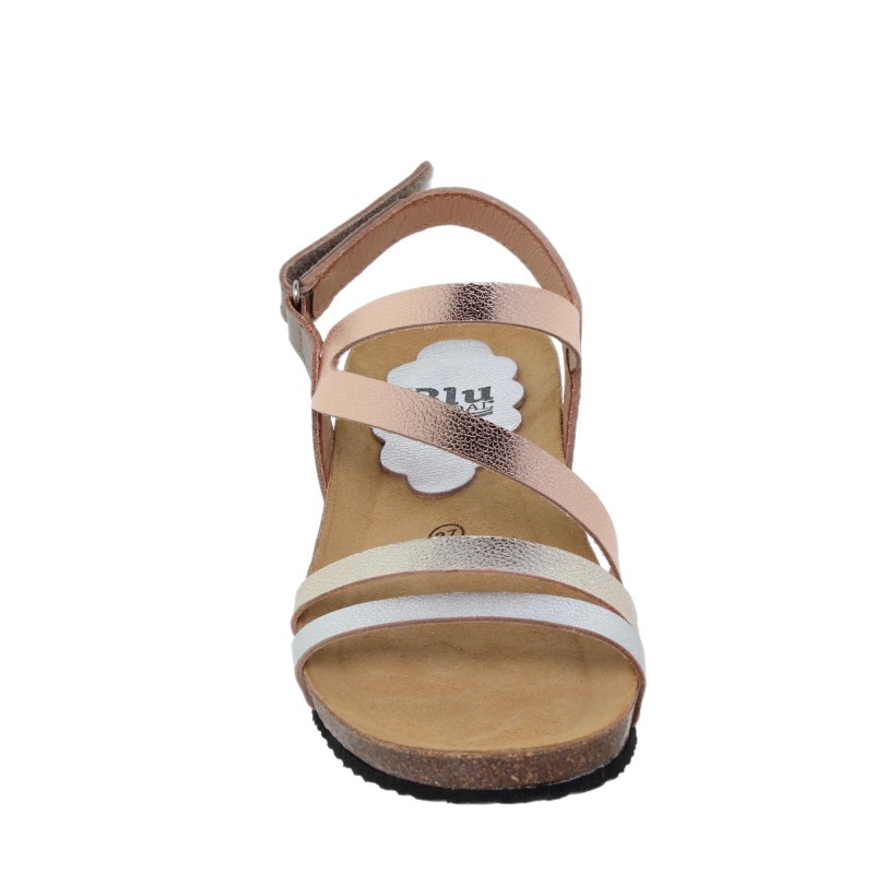 9290422BLU - Sandalia Cuña Mujer Metal
