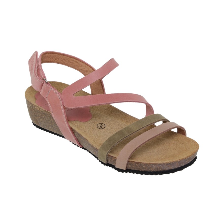 9290422BLU - Sandalia Cuña Mujer Multicolor