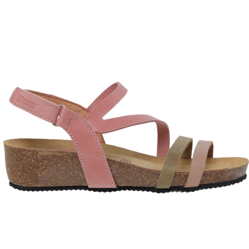9290422BLU - Sandalia Cuña Mujer Multicolor