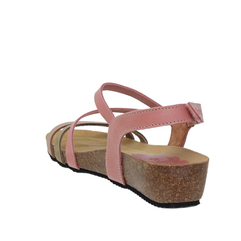 9290422BLU - Sandalia Cuña Mujer Multicolor