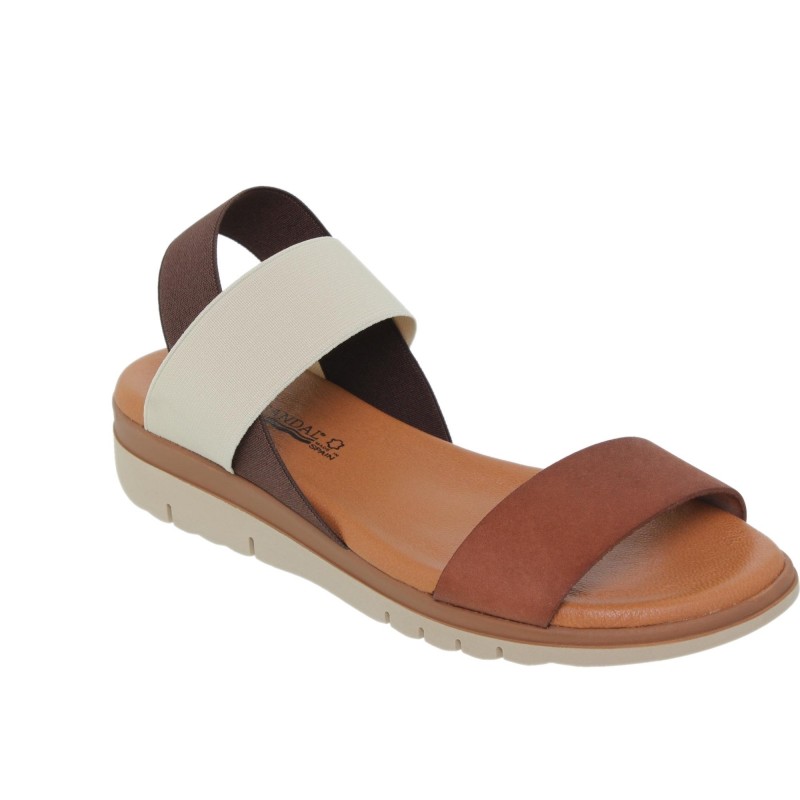 8380251033BLU - Sandalia Plana Mujer Multicuero