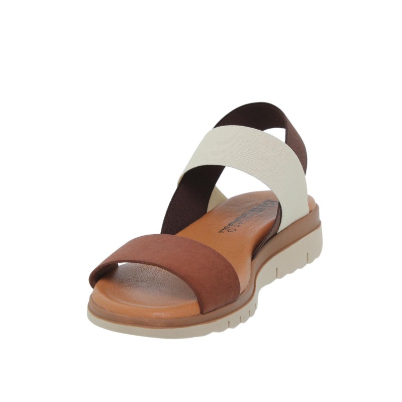 8380251033BLU - Sandalia Plana Mujer Multicuero