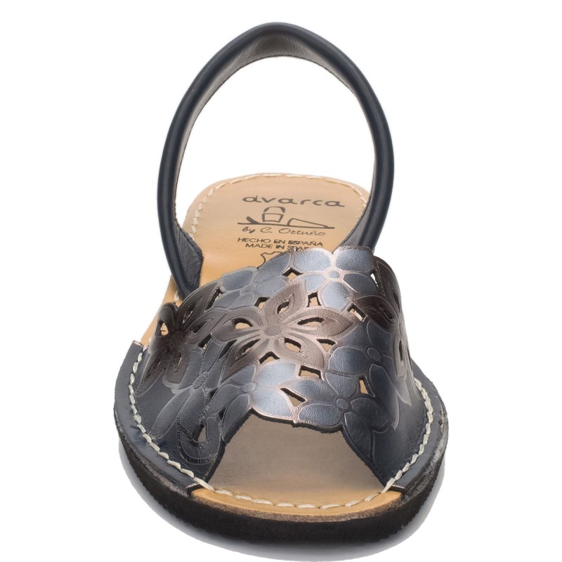 1287 - Menorquina Cuña Mujer Negro