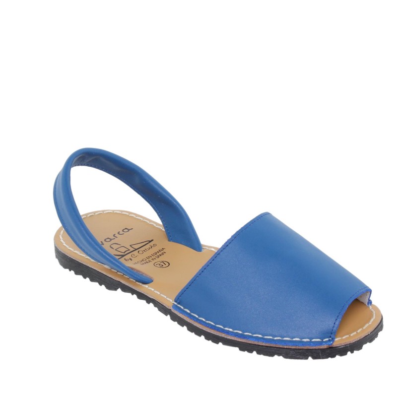 201 - Menorquina Plana Mujer Azul