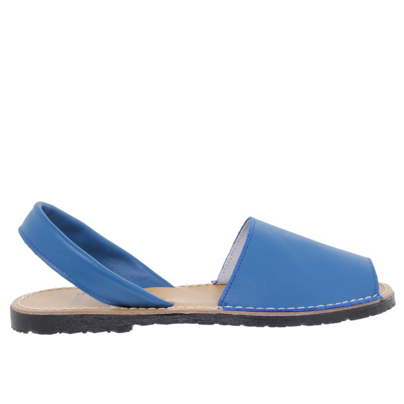 201 - Menorquina Plana Mujer Azul