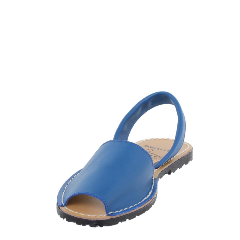 201 - Menorquina Plana Mujer Azul