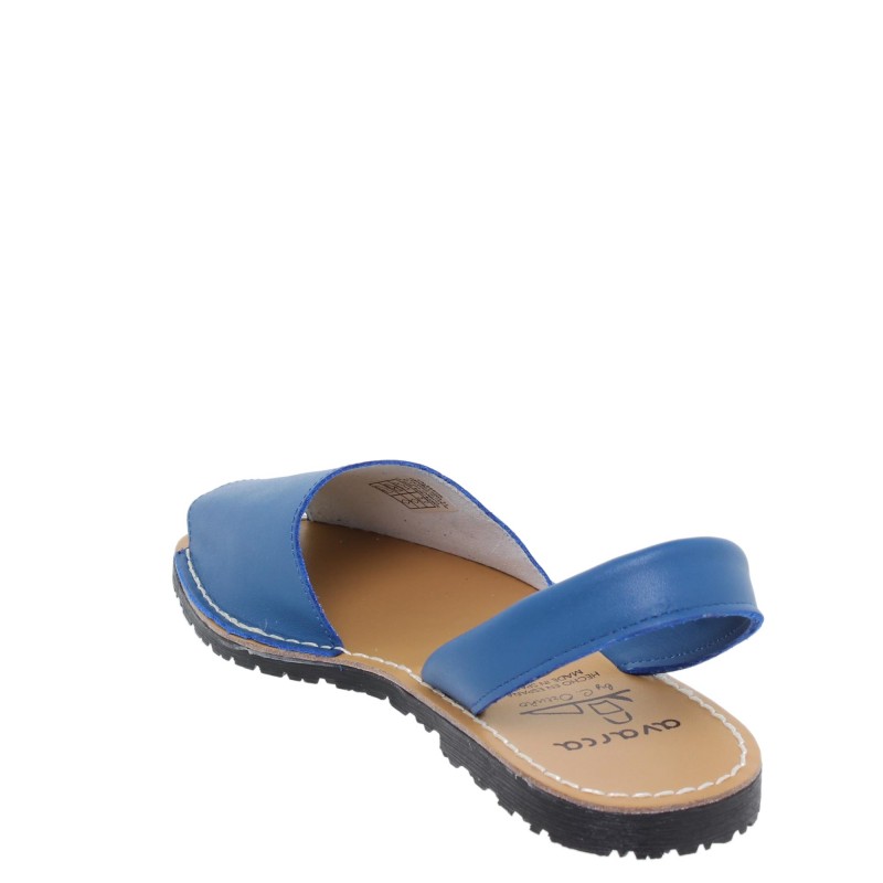 201 - Menorquina Plana Mujer Azul