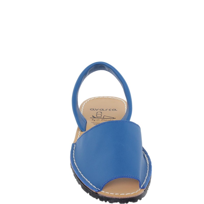 201 - Menorquina Plana Mujer Azul
