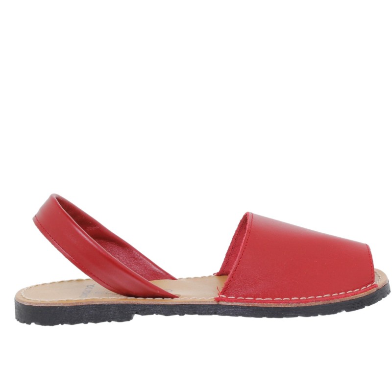 201 - Menorquina Plana Mujer Rojo