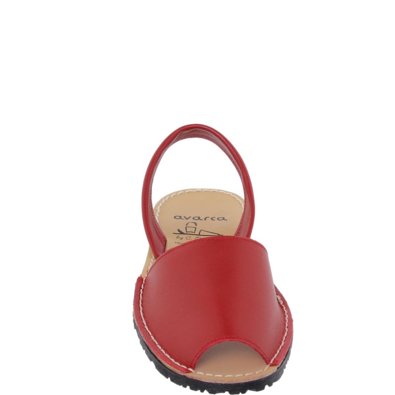 201 - Menorquina Plana Mujer Rojo