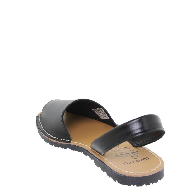 201-CABALLERO - Menorquina Plana Negro