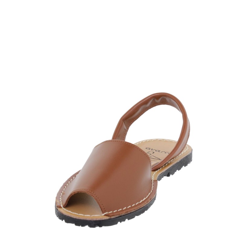 201-CABALLERO - Menorquina Plana Cuero