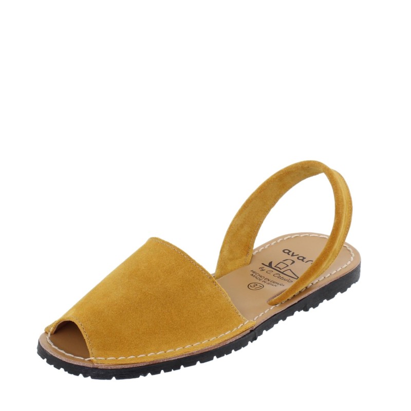 202AV - Menorquina Plana Mujer Amarillo