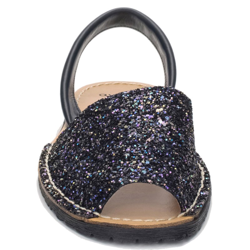 275s - Menorquina Plana Mujer Glitter Marino