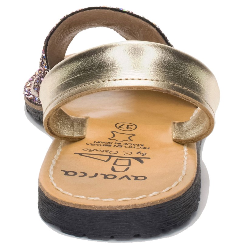 275s - Menorquina Plana Mujer Glitter Multicolor