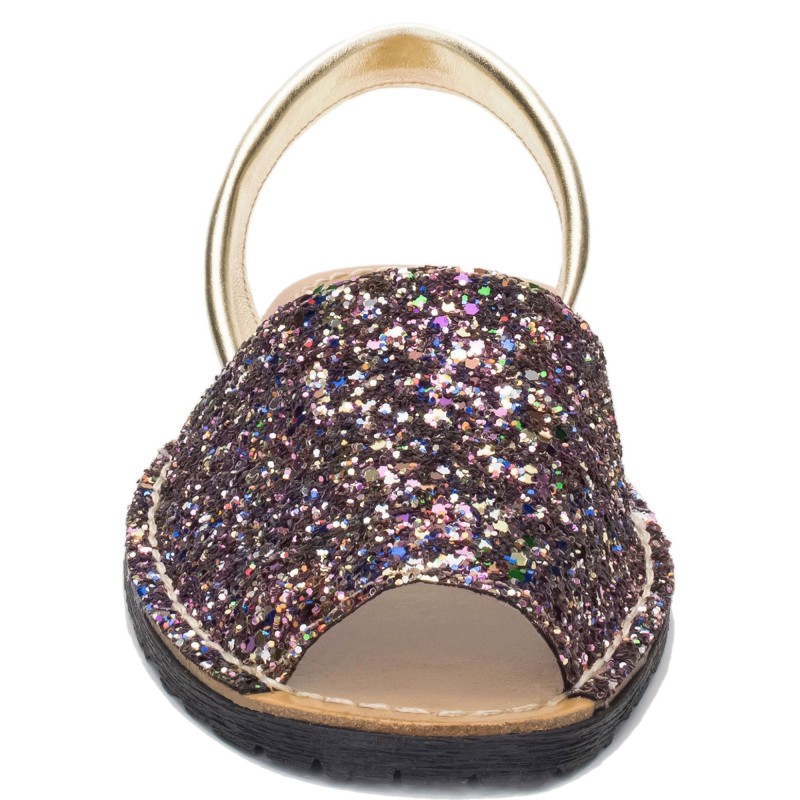 275s - Menorquina Plana Mujer Glitter Multicolor