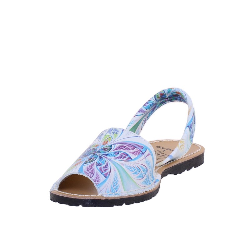 334 - Menorquina Plana Mujer Multicolor