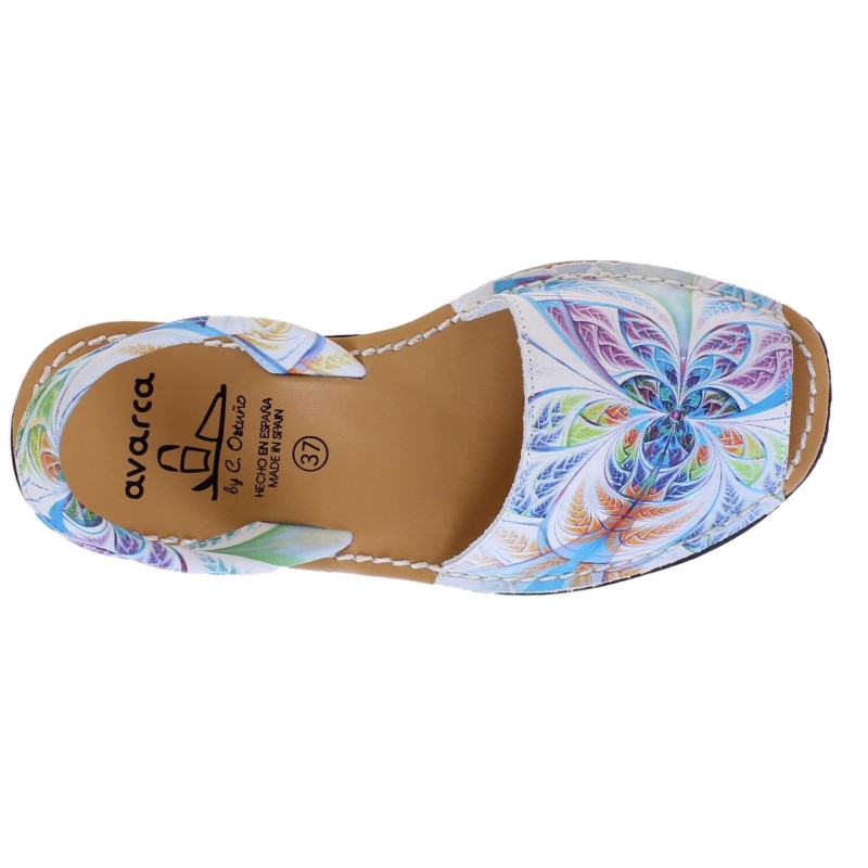 334 - Menorquina Plana Mujer Multicolor