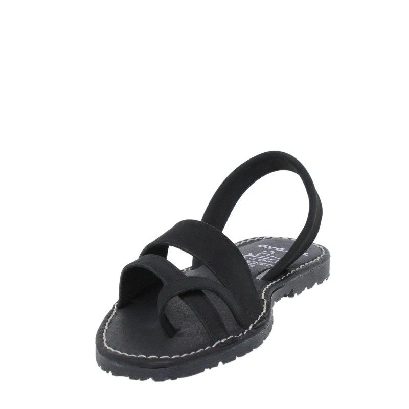 33502552AV - Menorquina Plana Mujer Negro
