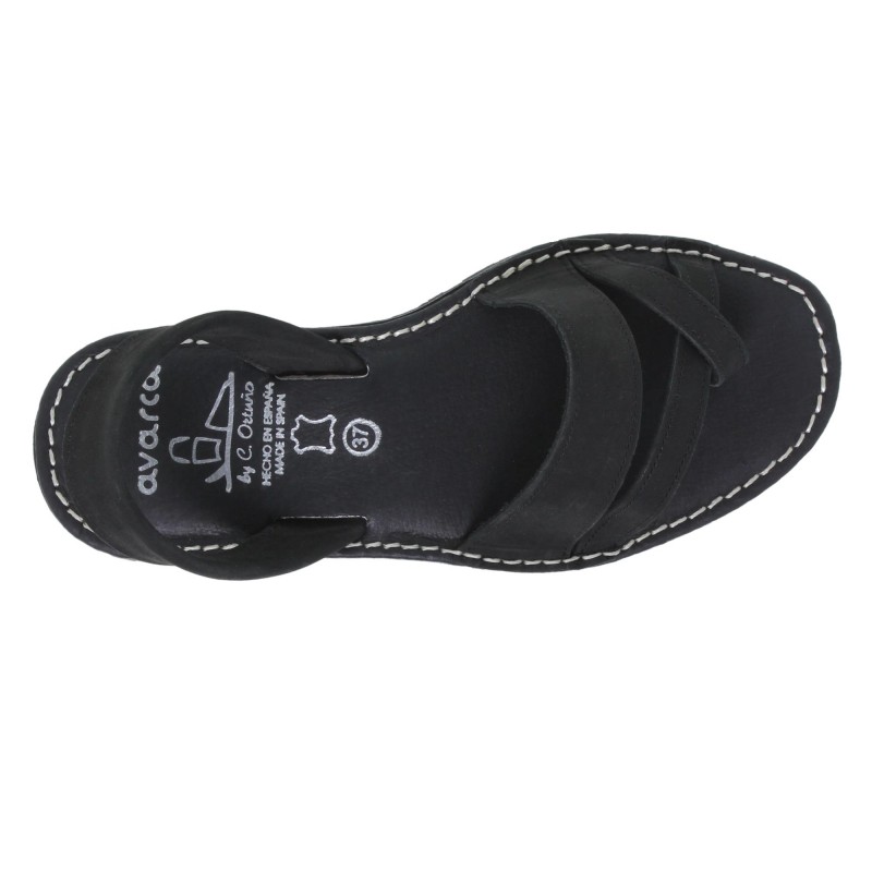 33502552AV - Menorquina Plana Mujer Negro