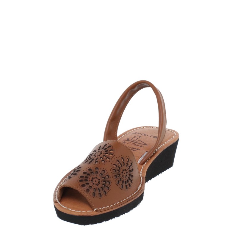 3471AV - Menorquina Cuña Mujer Cuero