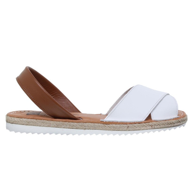 352015394BLU - Menorquina Plana Mujer Blanco