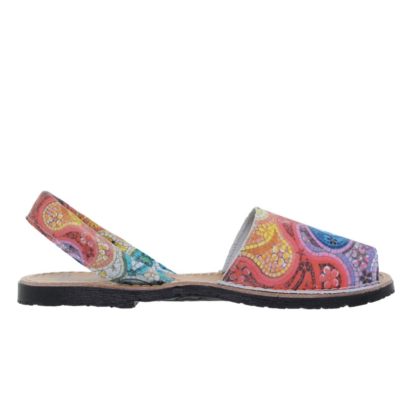 355 - Menorquina Plana Mujer Multicolor