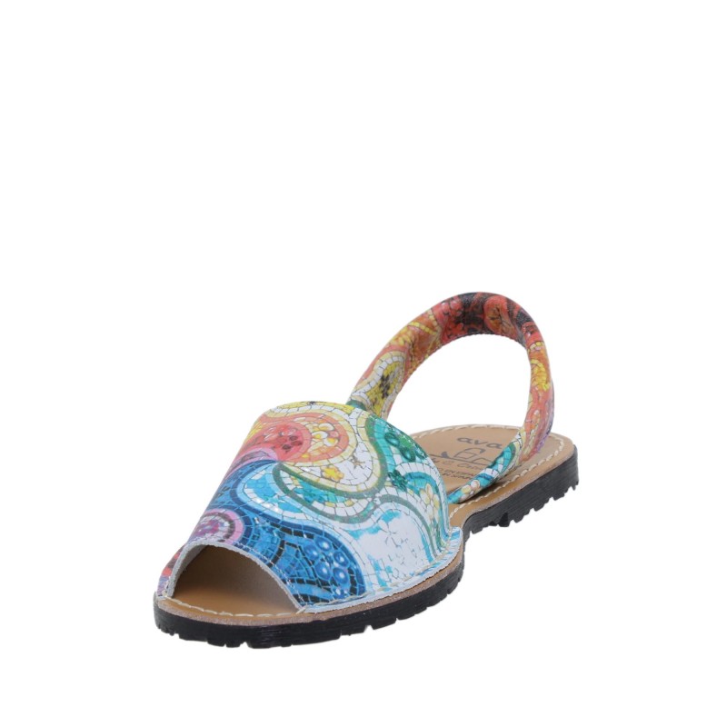 355 - Menorquina Plana Mujer Multicolor