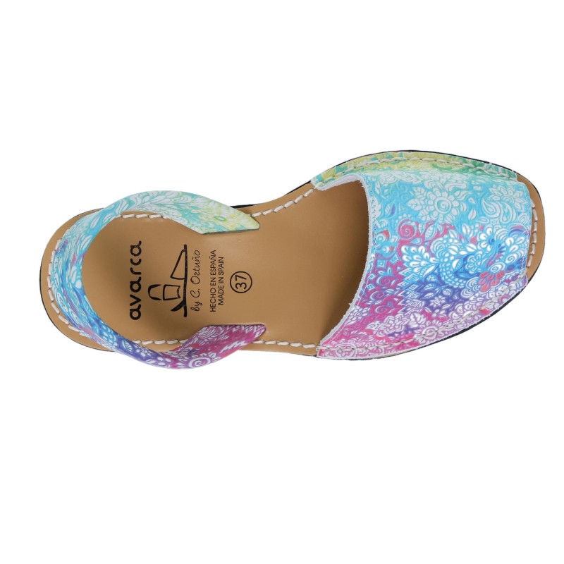 381 - Menorquina Plana Mujer Multicolor