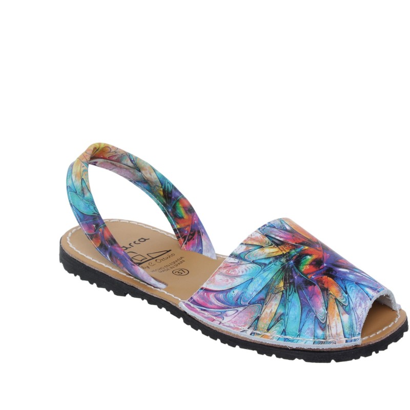 383 - Menorquina Plana Mujer Multicolor