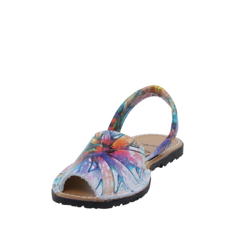 383 - Menorquina Plana Mujer Multicolor