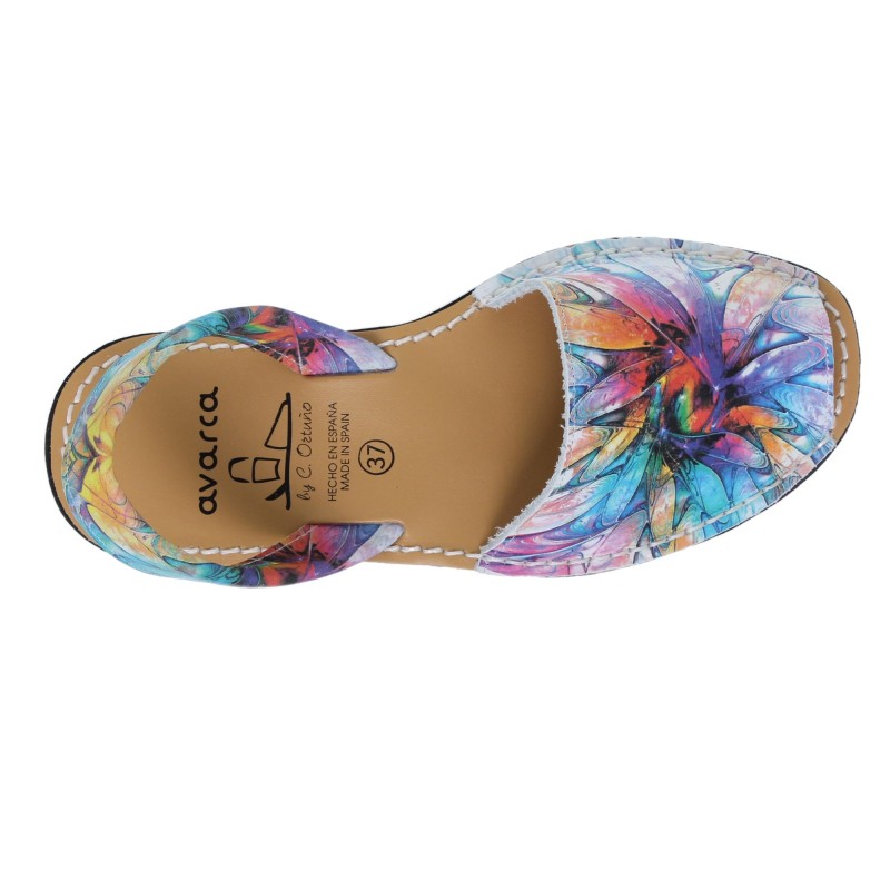 383 - Menorquina Plana Mujer Multicolor