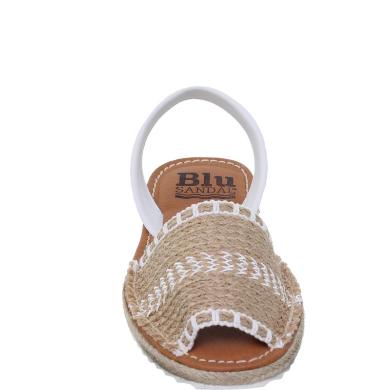 586015521BLU - Menorquina Plana Mujer Blanco