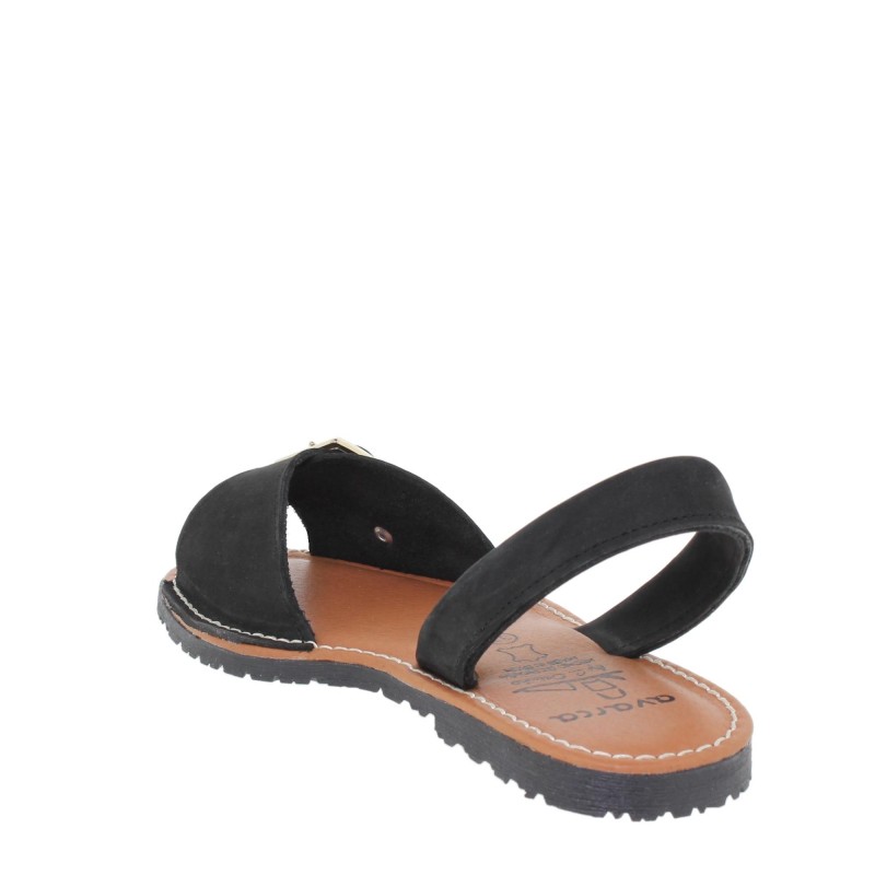 76502437AV - Menorquina Plana Mujer Negro