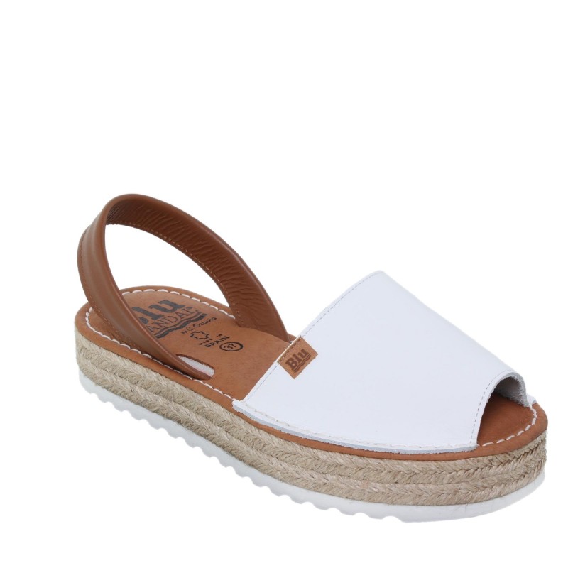 78209201BLU - Menorquina Plataforma Mujer Blanco