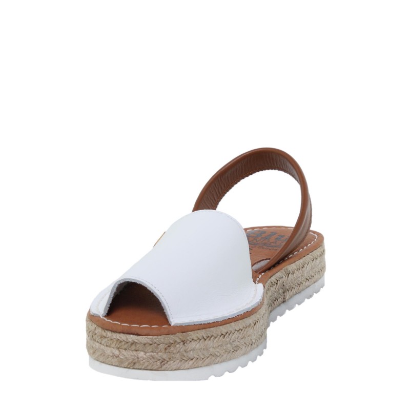 78209201BLU - Menorquina Plataforma Mujer Blanco