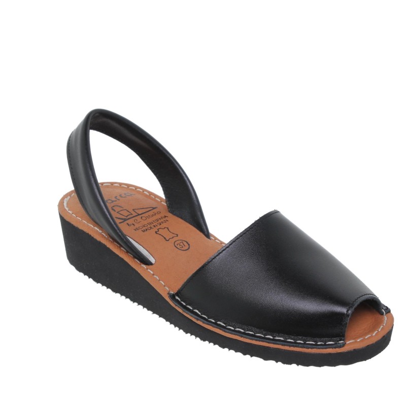 82602211AV - Menorquina Cuña Mujer Negro