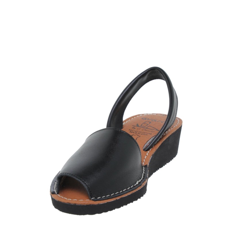 82602211AV - Menorquina Cuña Mujer Negro