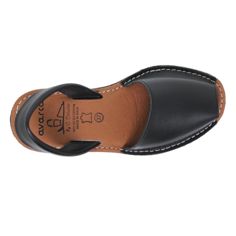 82602211AV - Menorquina Cuña Mujer Negro