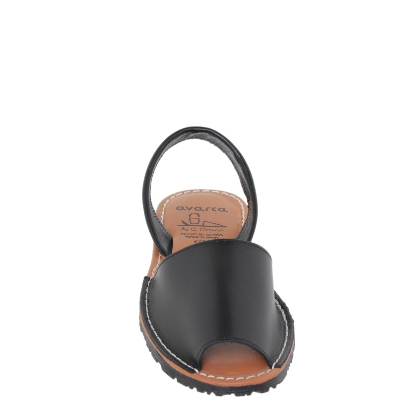 2201AV - Menorquina Plana Mujer Negro