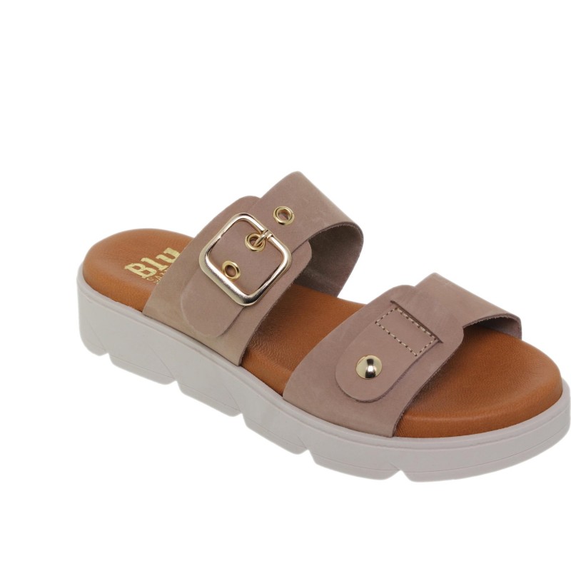 284058803BLU - Sandalia Plana Mujer Taupe