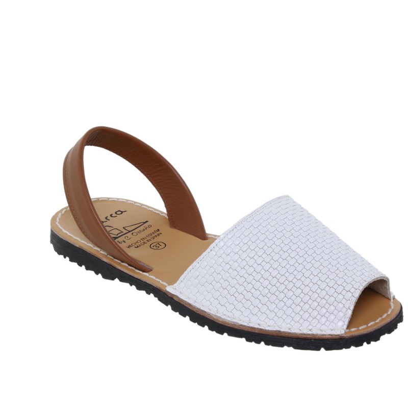8590523AV - Menorquina Plana Mujer Blanco