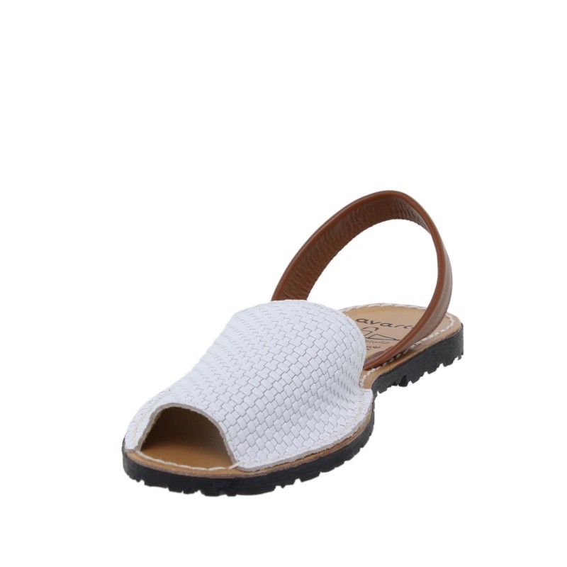 8590523AV - Menorquina Plana Mujer Blanco
