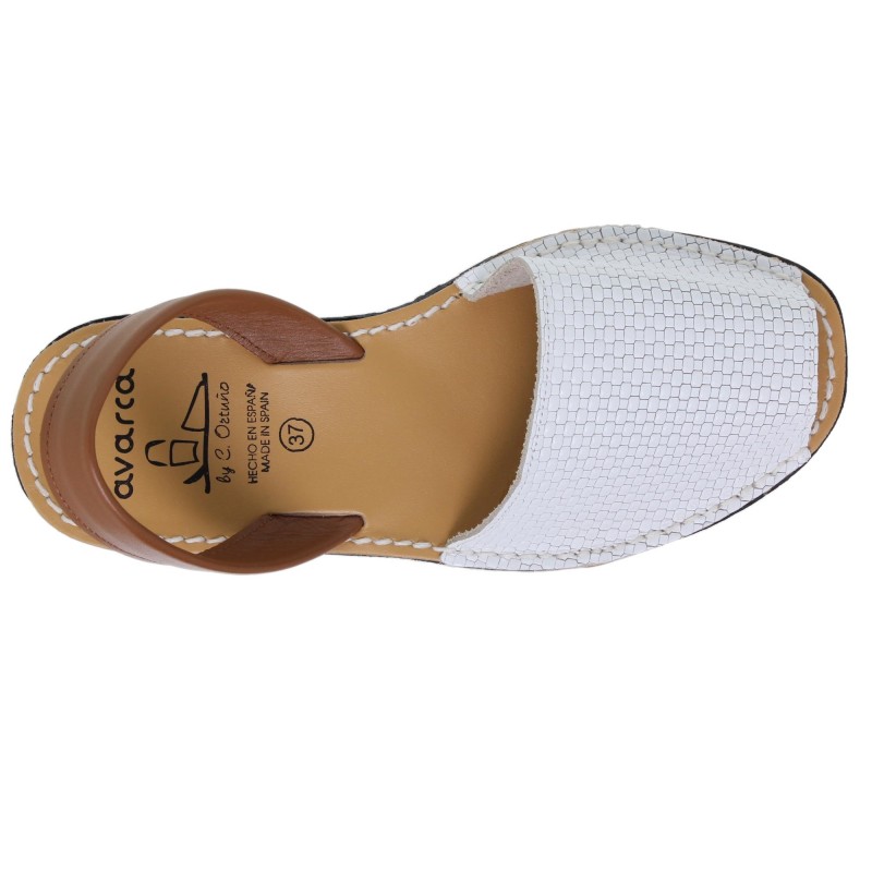 8590523AV - Menorquina Plana Mujer Blanco