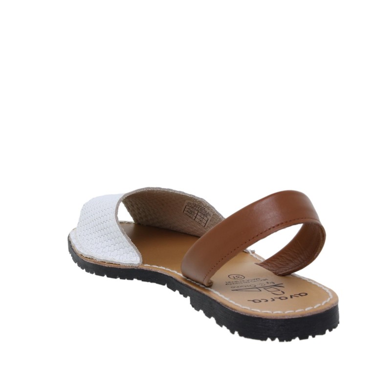 8590523AV - Menorquina Plana Mujer Blanco