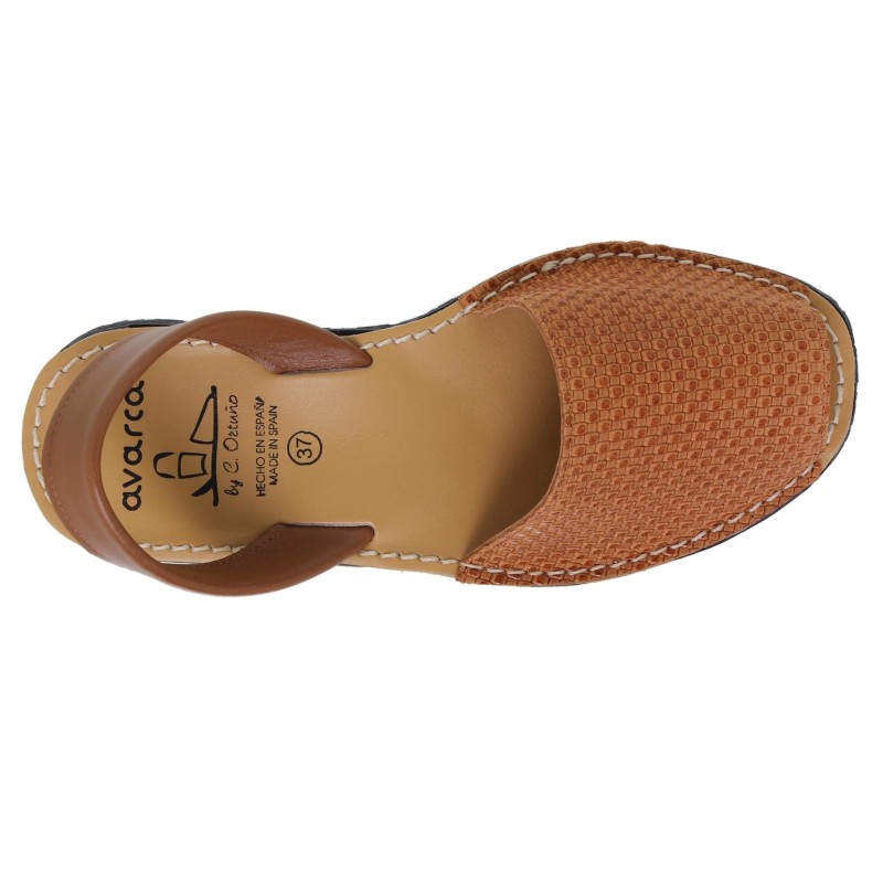 8590523AV - Menorquina Plana Mujer Cuero