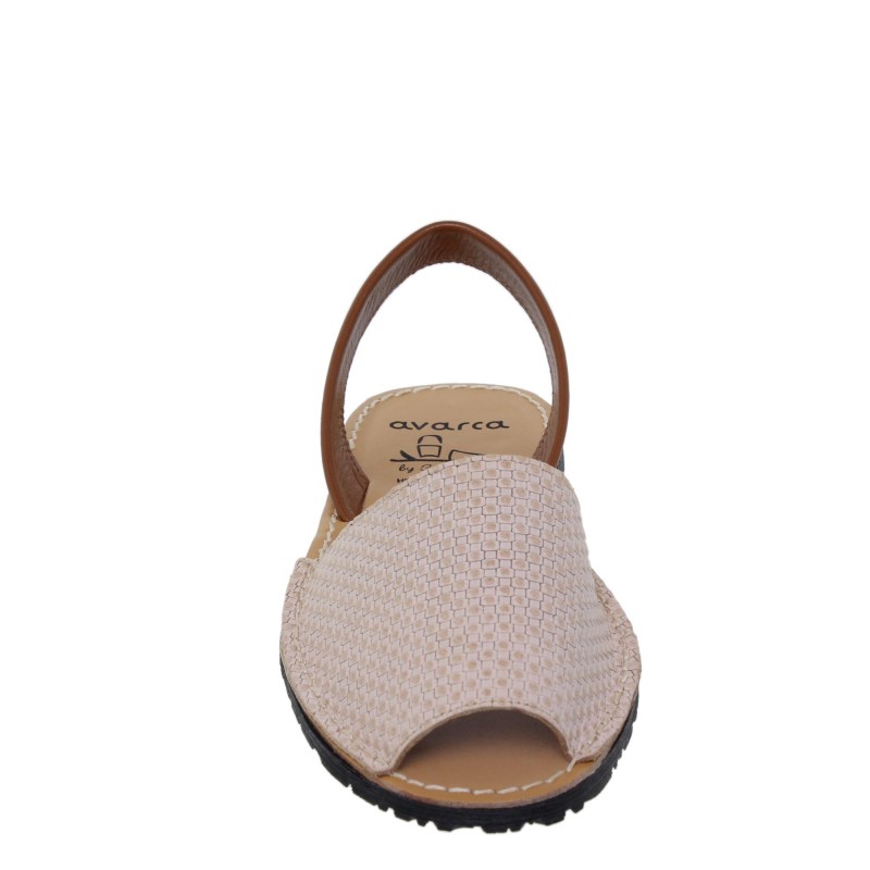 8590523AV - Menorquina Plana Mujer Beig
