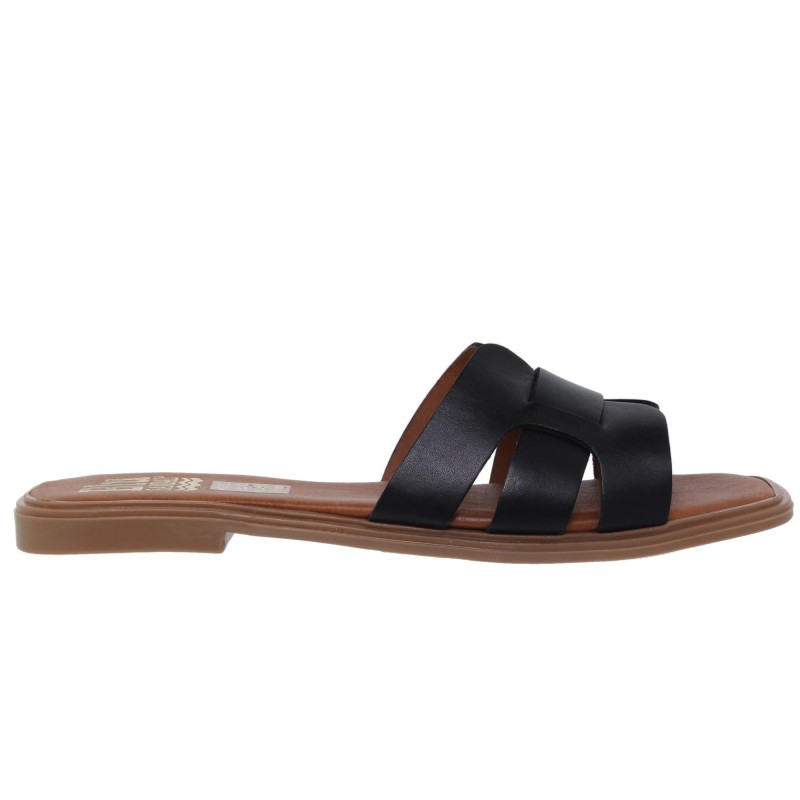 62102401BLU - Sandalia Señora Piel Negro