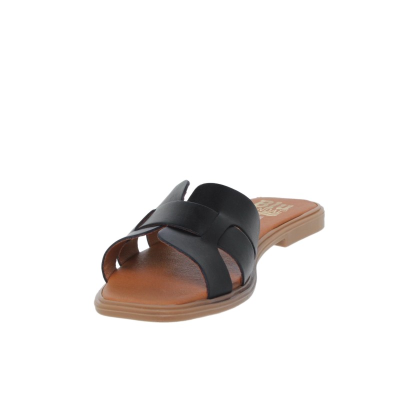 62102401BLU - Sandalia Señora Piel Negro