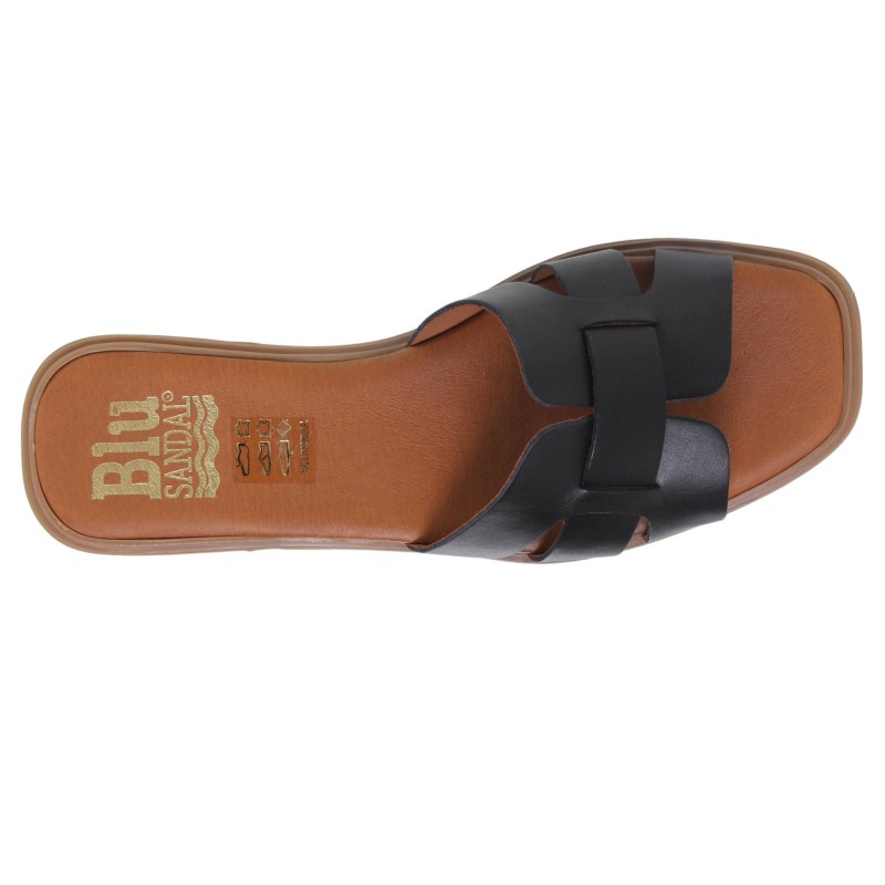 62102401BLU - Sandalia Señora Piel Negro